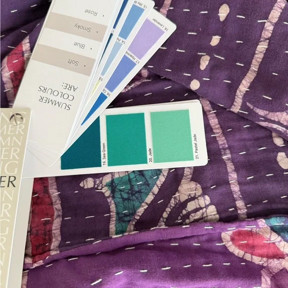 Floral Purple and Gray Kimono - Picture 9 of 10